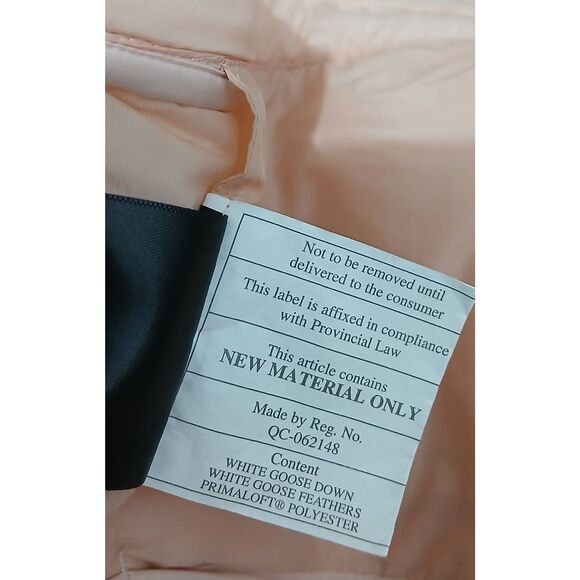 Lululemon women Sz 10 down for it all white goose down lightweight jacket peach - Picture 9 of 9